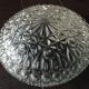 Structured glass round ceiling lamp vintage 60s-70s