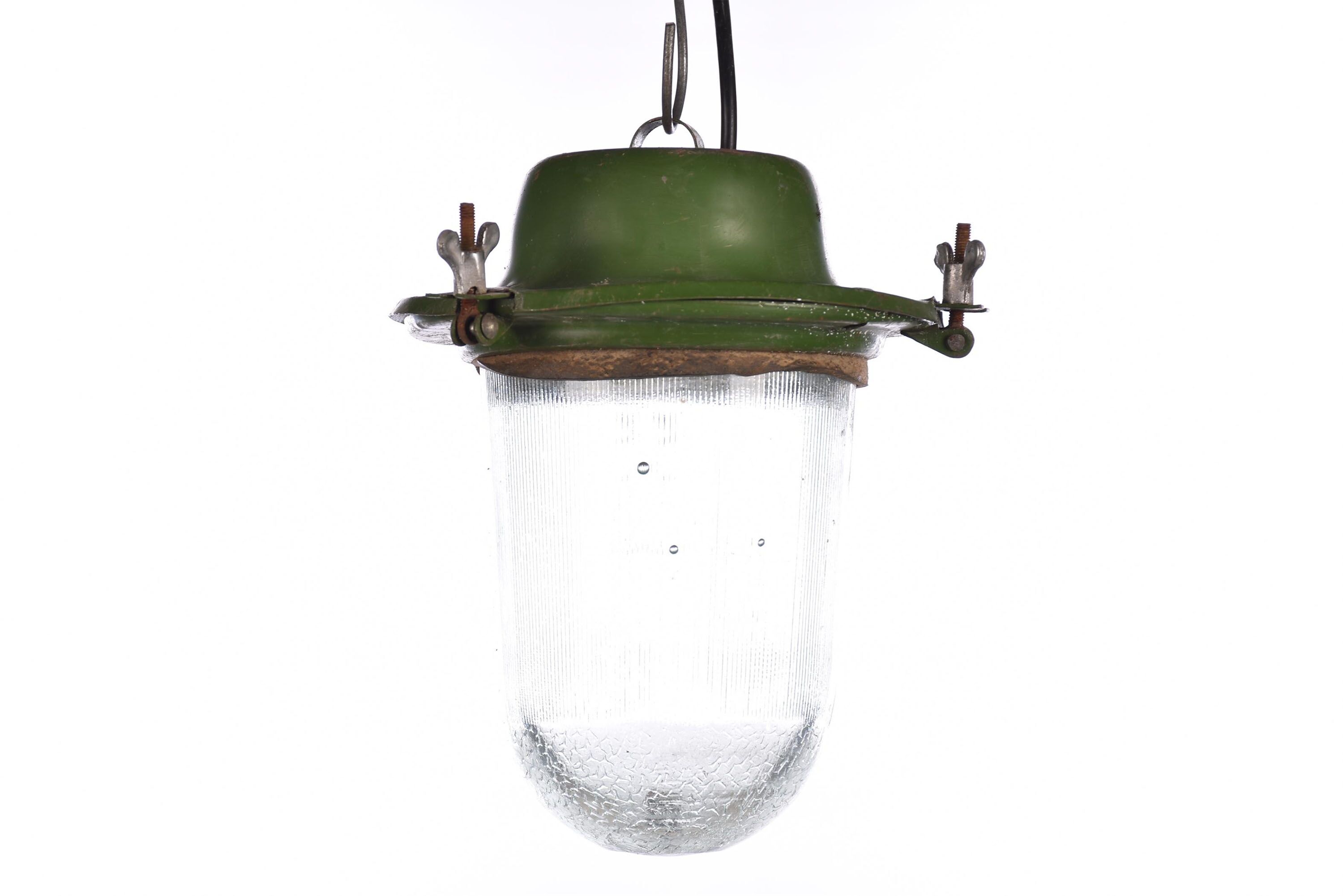 Suspension industrielle vintage vieille lumière