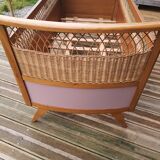 Rattan crib