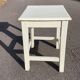 White square wooden stool