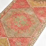 3x12 Red Tribal Turkish Runner Rug 83x370Cm SK 24645
