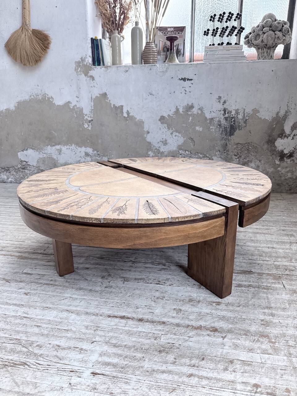 Table basse Roger Capron « grain de café »