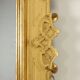 Large antique umber pine mirror from Switzerland, Italy, 19th century.
