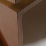 Mid-century Gio Ponti desk / Italian desk with a wooden and glass top