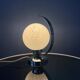 Vintage chrome table lamp with glass shade