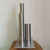 Soliflore, vase, in stainless steel Letang Rémy, rare model