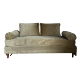 Banquette divan lit daybed vintage vert lichen