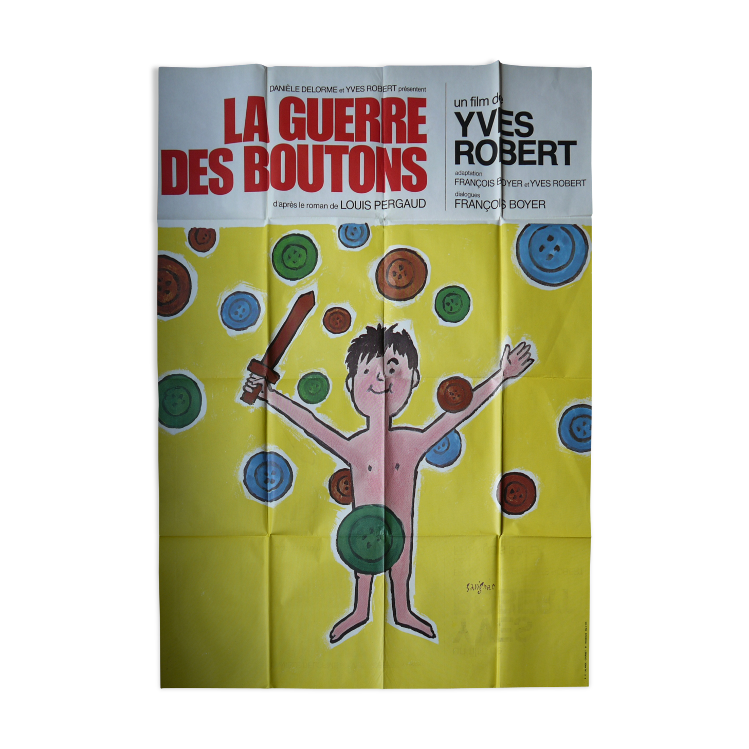 Original movie poster - the war of the buttons - Yves Robert
