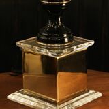 Black lamp in Hollywood Regency style