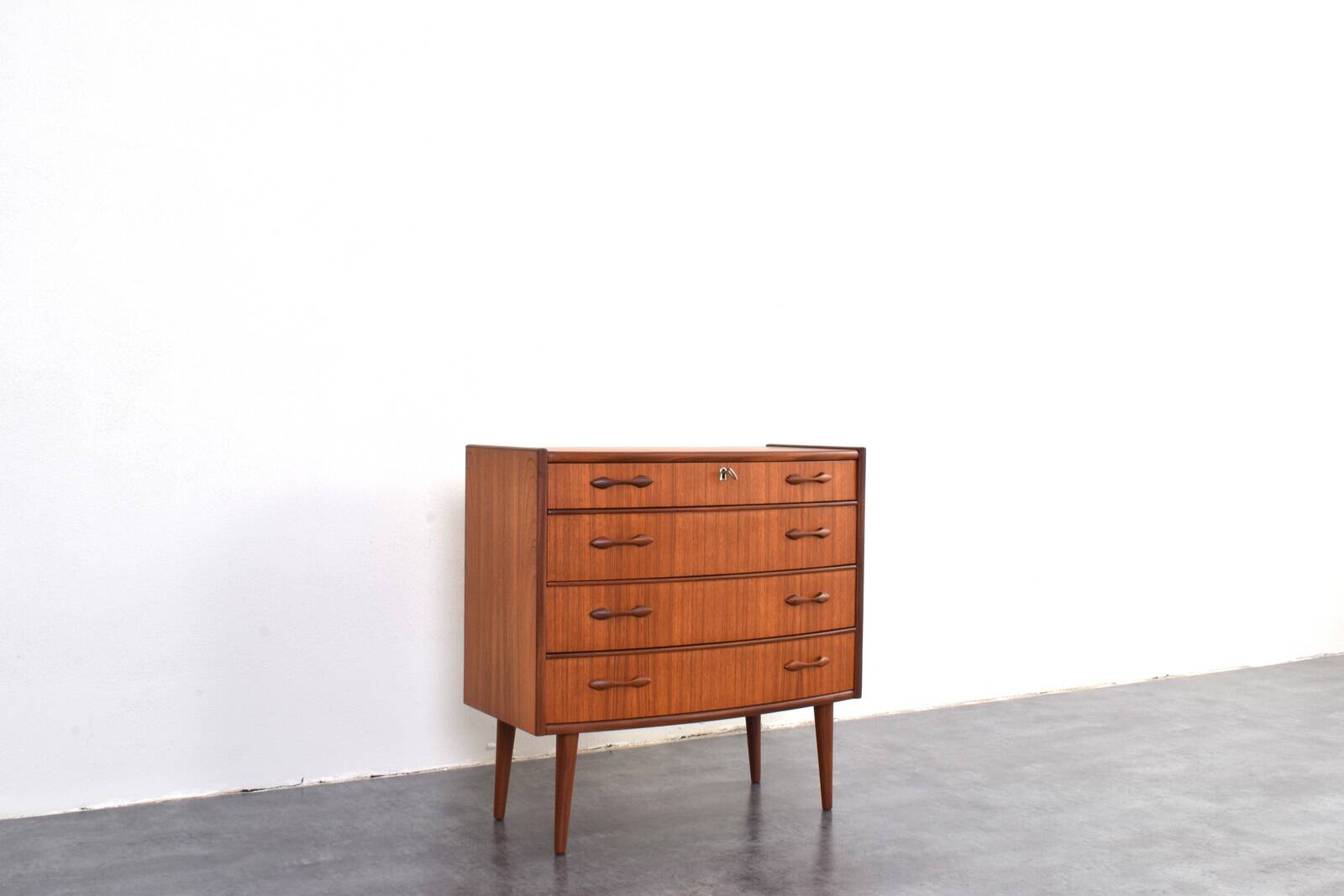 Mid Century Norwegian Teak Chest Of Drawers By Brødrene Blindheim For Sykky