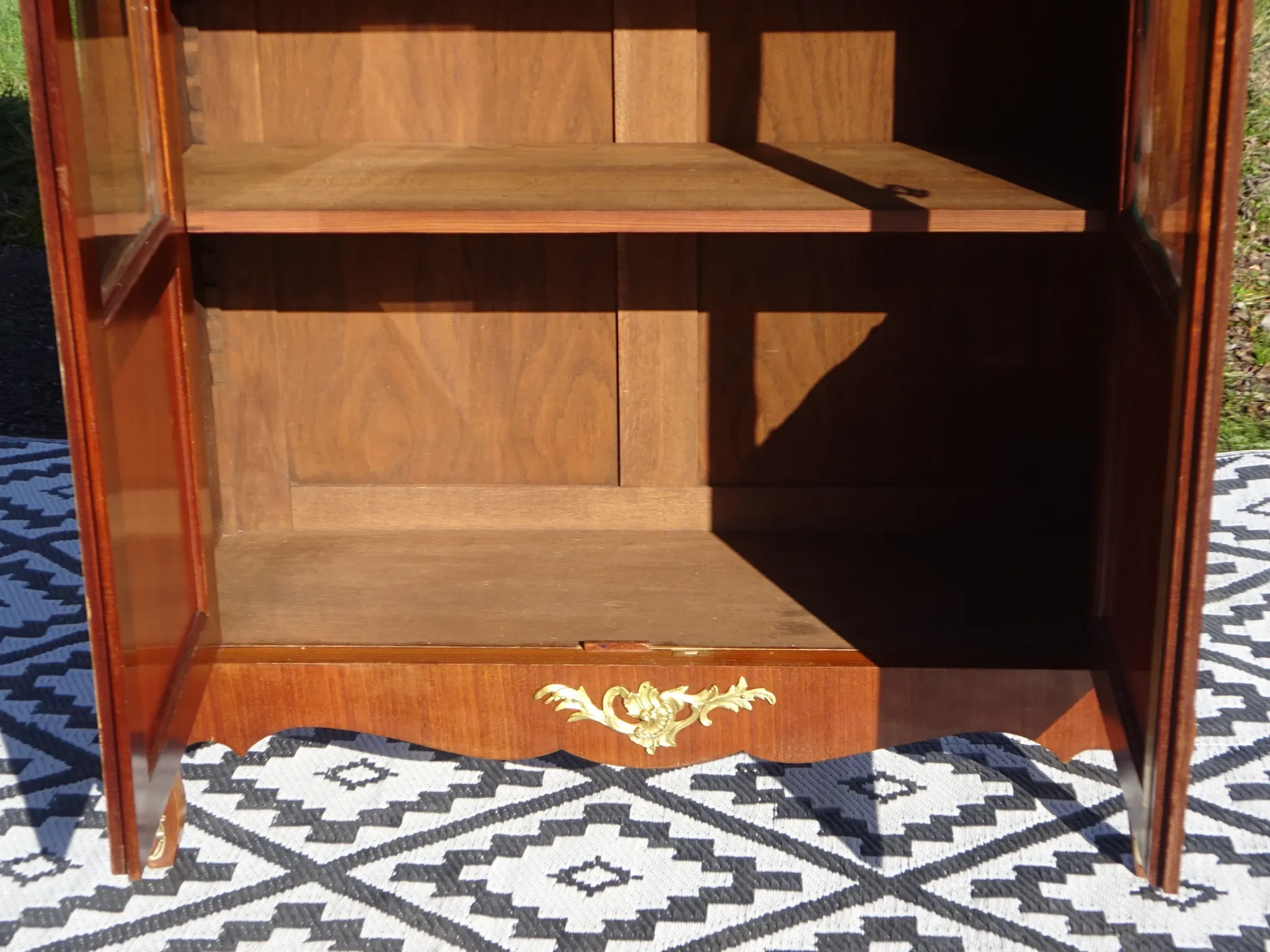 Louis XV library in rosewood marquetry