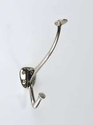 Up to 4 Adolf Loos Art Nouveau Nickel Brass Wall Hooks Café Capua Vienna