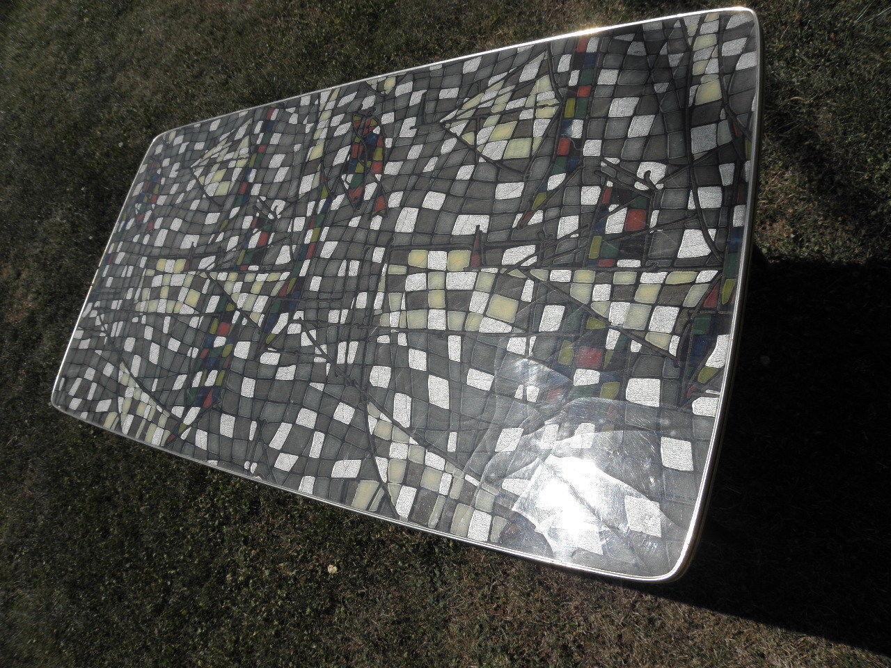 Scandinavian formica coffee table mosaic vintage design