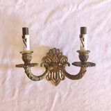 Applique double en laiton art déco