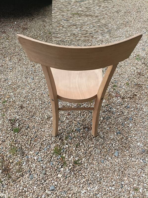 Luterma style solid wood bistro chair air-gummed