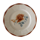 Old flat plate Digoin pink pattern