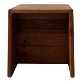side table bedside in solid elm, Maison Regain 1970