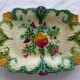 Fruit cut, dish in rectanguary shape, fruits and flowers, art deco