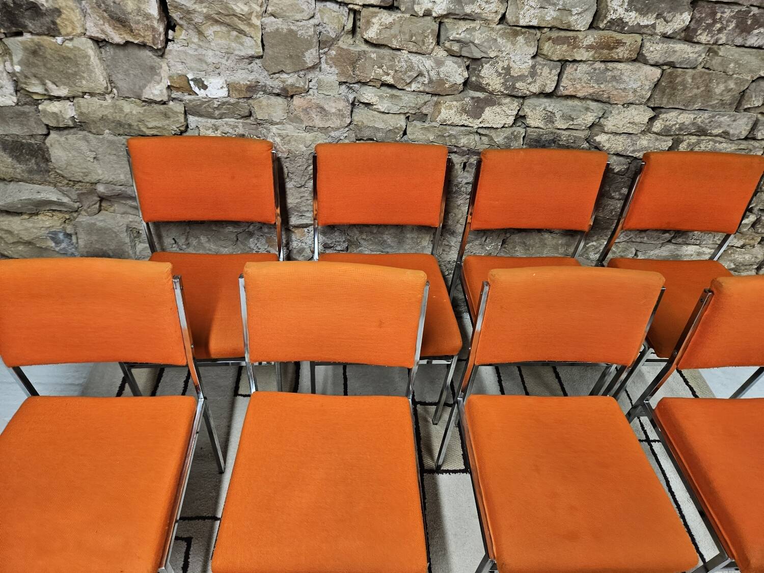 Lot de 8 chaises fauteuil 1970"