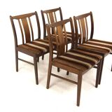 Set of 4 Scandinavian walnut chairs, Sweden, 1960