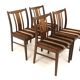 Set de 4 chaises scandinave en noyer, Suède, 1960