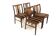 Set de 4 chaises scandinave en noyer, Suède, 1960