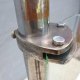 Art Deco chrome brass display 3 glass shelves