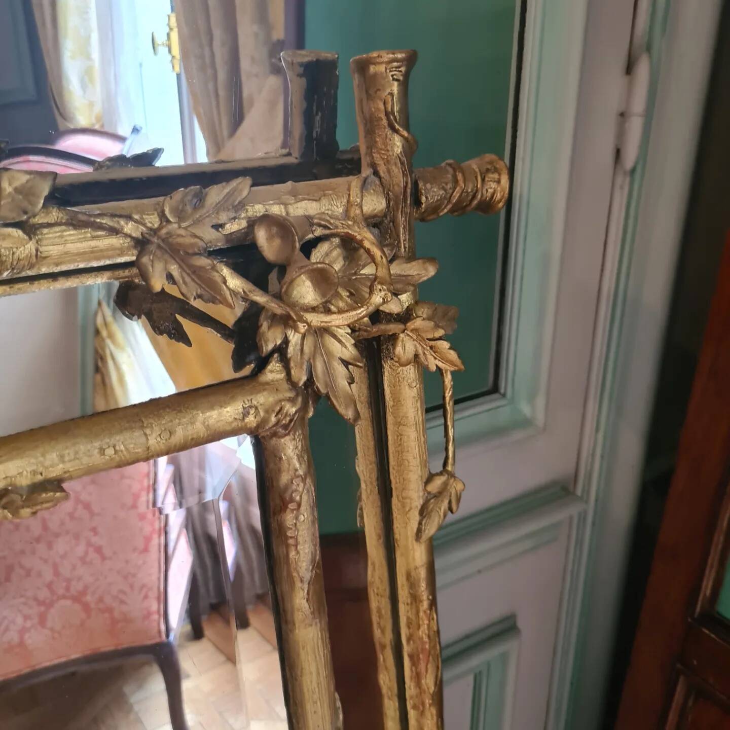 Napoleon III beaded mirror