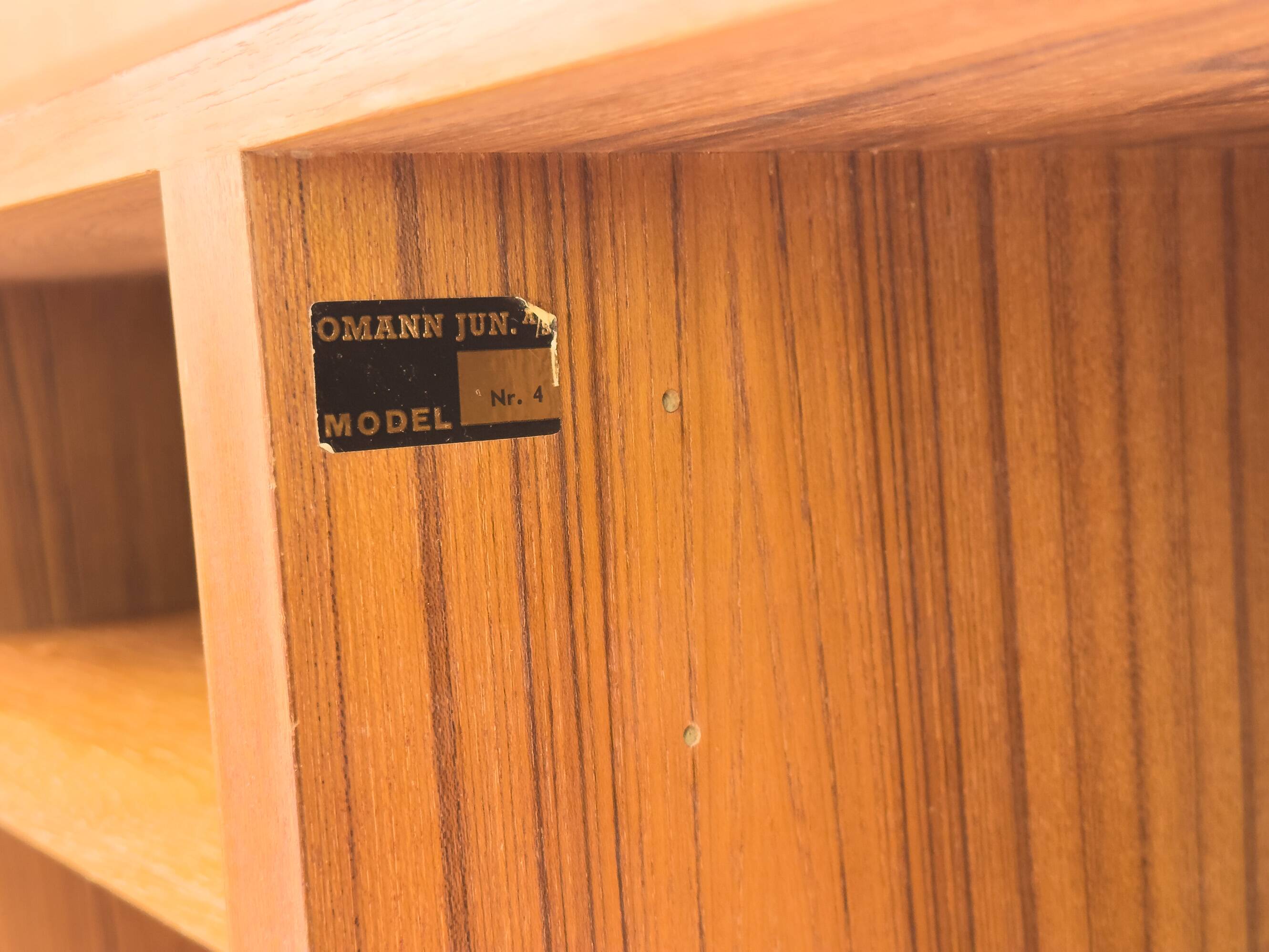 Vintage Teak Bookcase with Desk from Omann Jun, 1960s