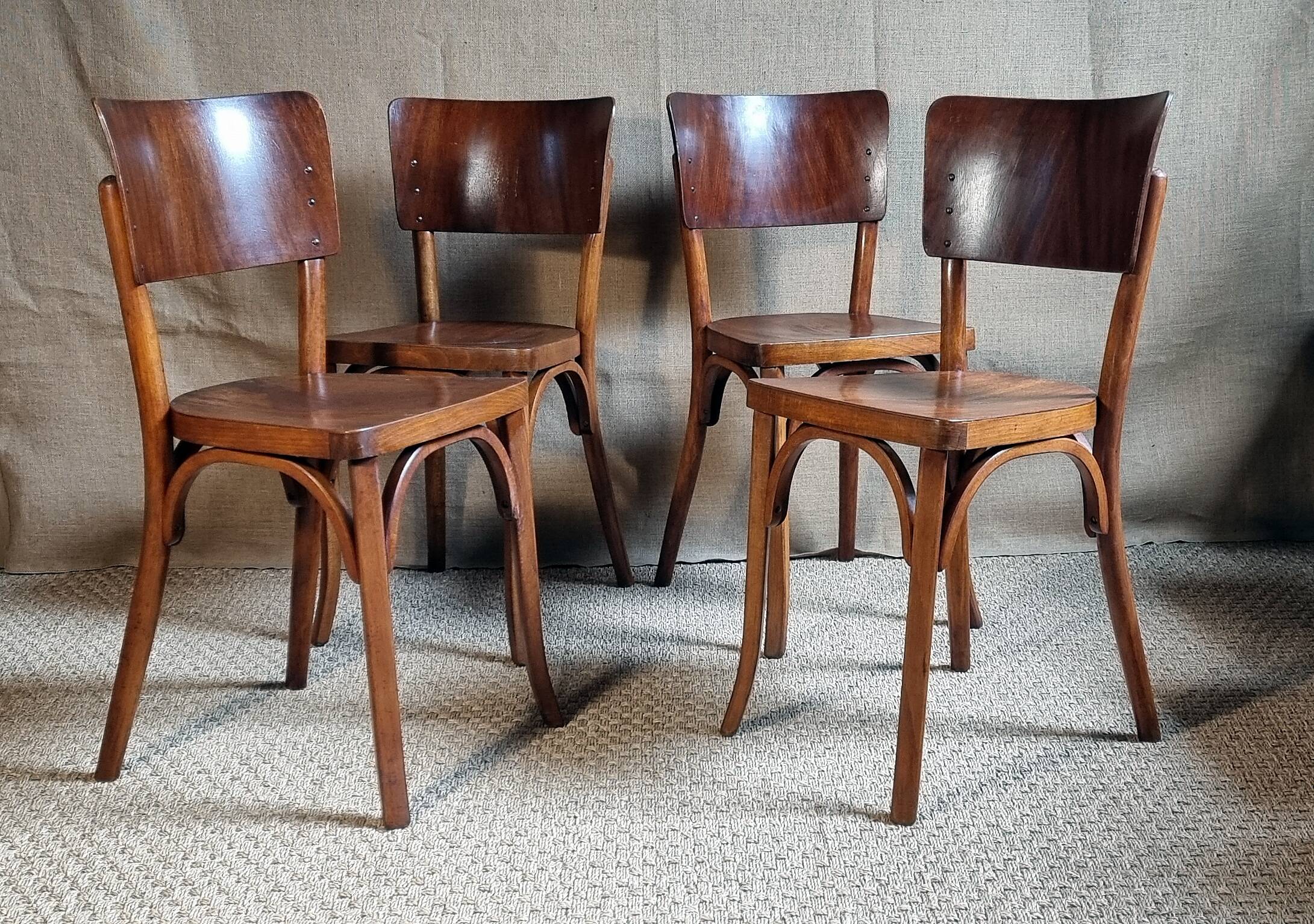4 Baumann bistro chairs from the 1930s