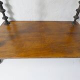 Antique wooden shelf with DMC spools – Industrial sideboard