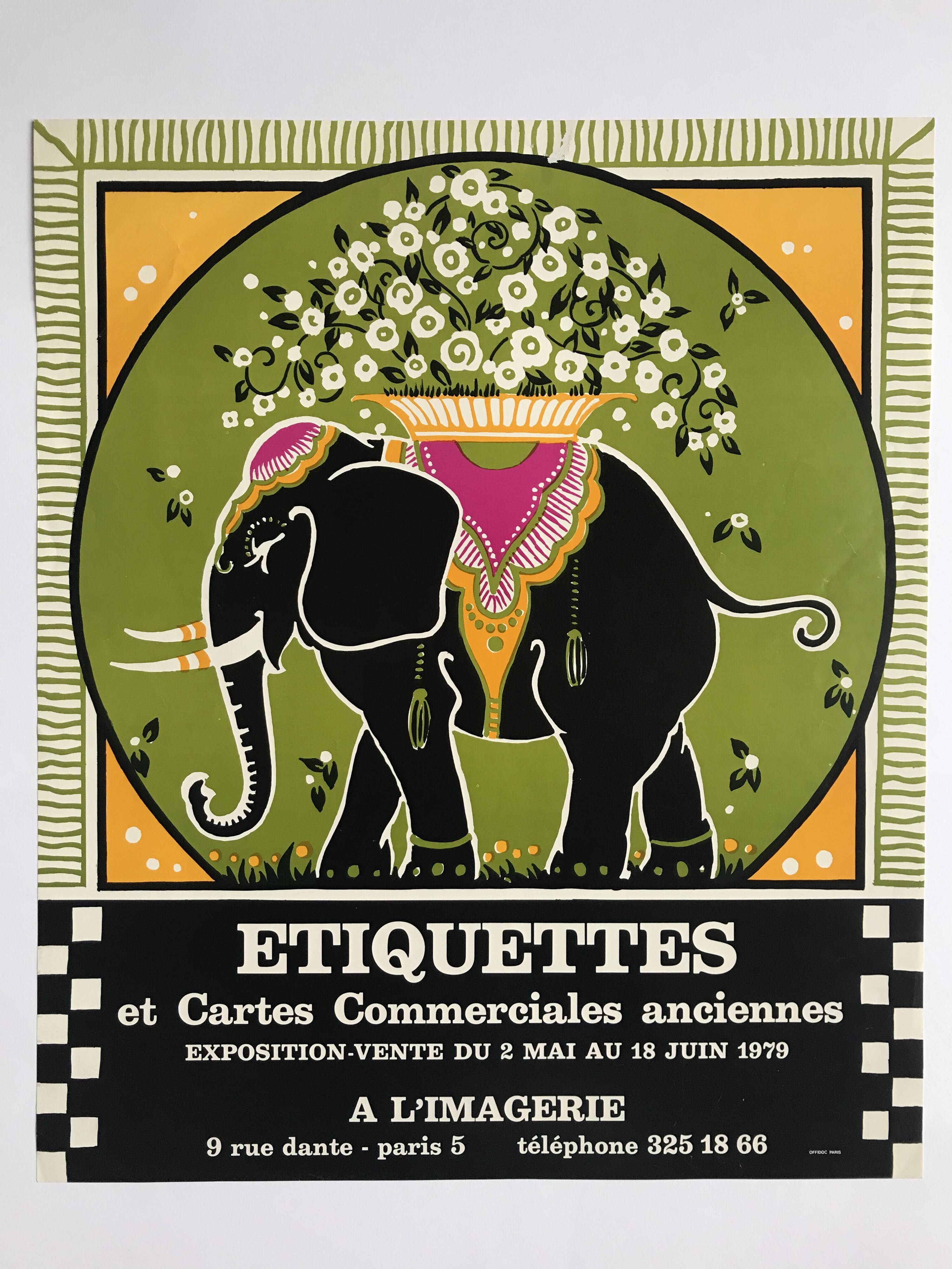 Original poster Old labels and postcards / A L'Imagerie, 1979