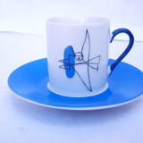 4 cups with drawings by Miro