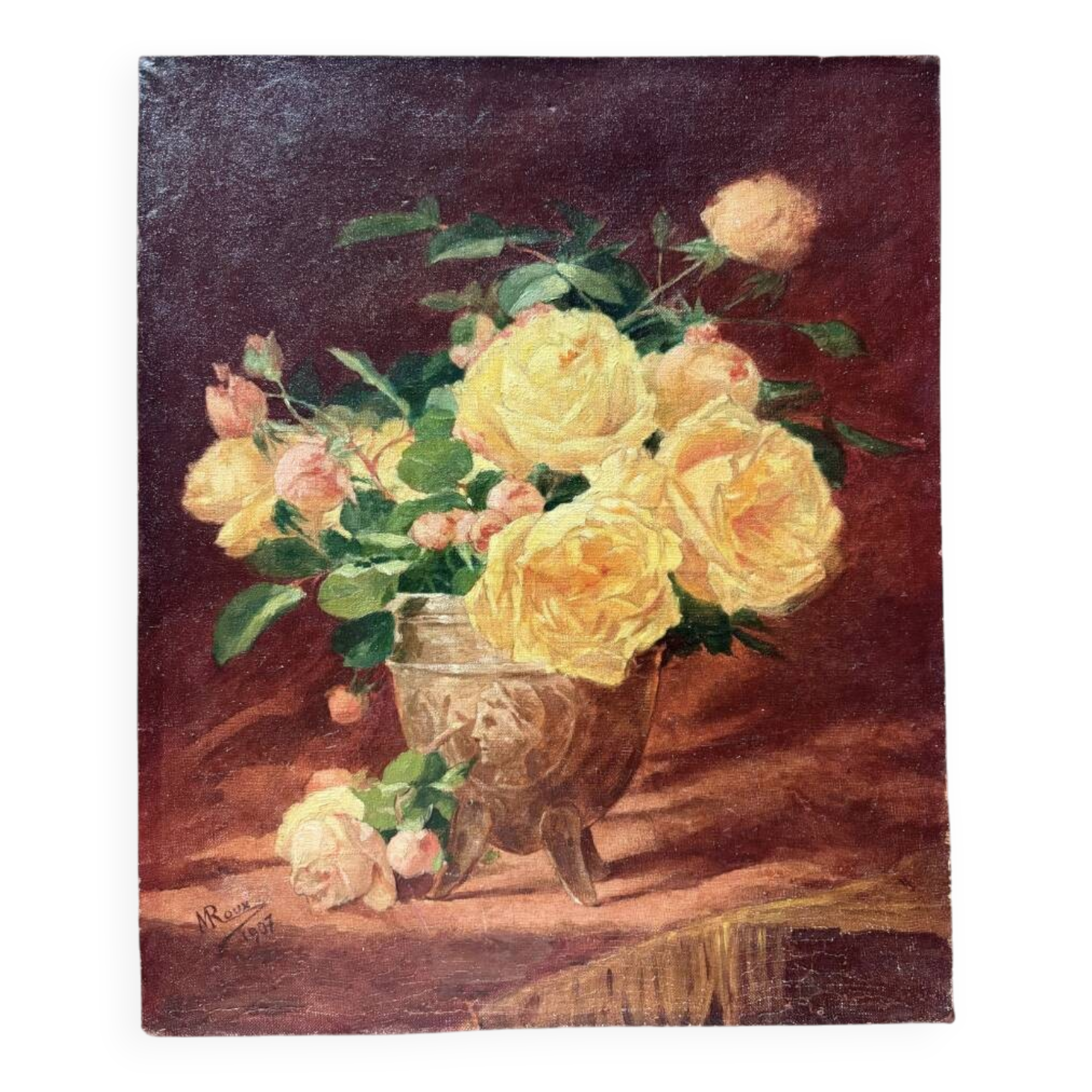 Bouquet of roses, oil on canvas 1907