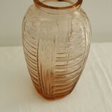 Vase art déco verre rose