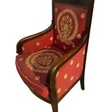 Pair of Empire Period Mahogany Armchairs and Bergère