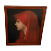 Pastel portrait of woman