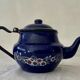 Vintage teapot 1950 in enamelled sheet metal