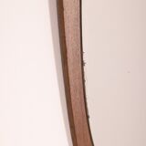 Miroir mural vintage des années 60 en bois de teck design danois