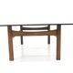 Rosewood and glass coffee table, Sweden, 1970