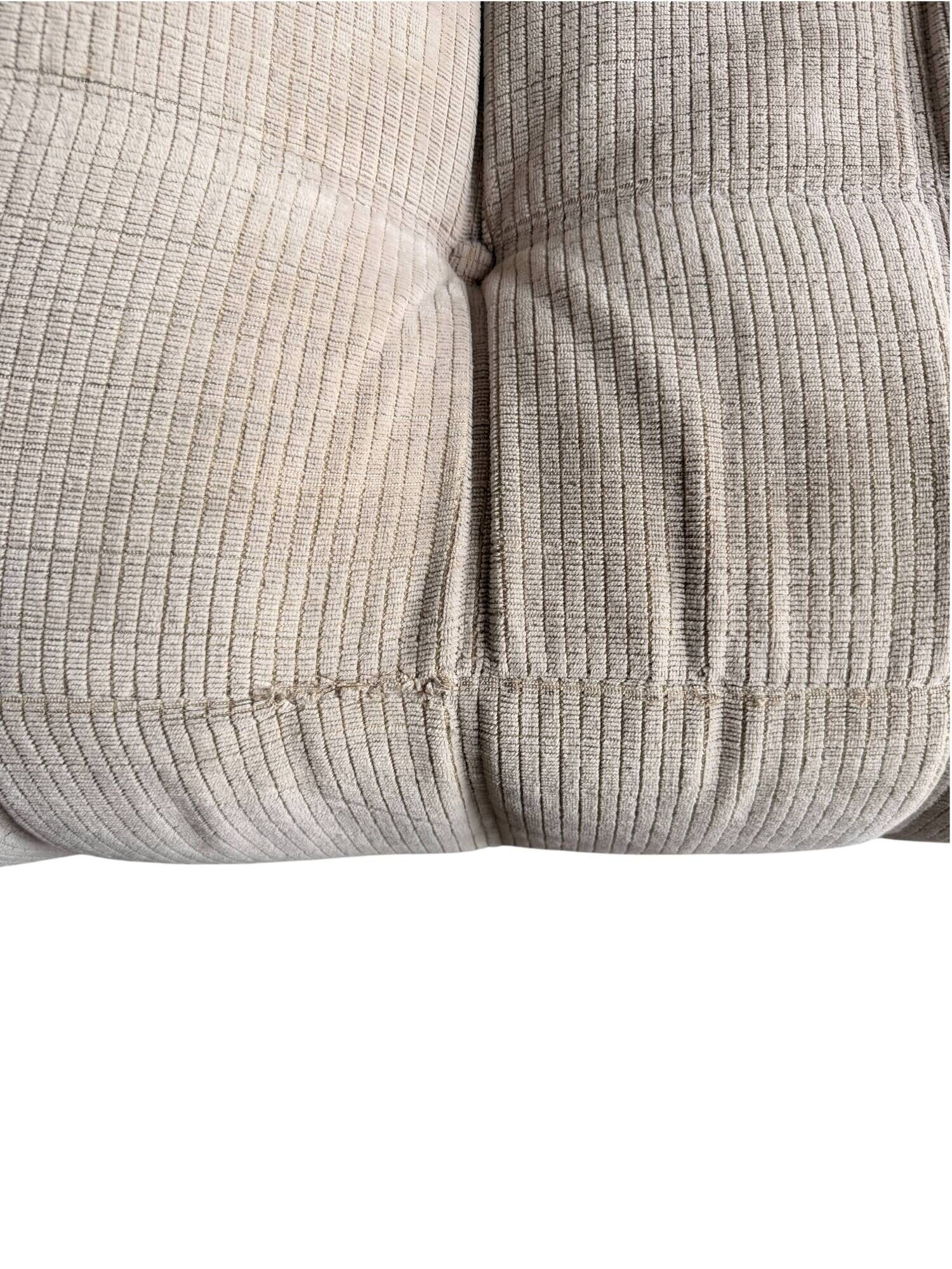 Michel Ducaroy Kashima 2-seater sofa in ecru velvet, Ligne Roset