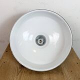 Suspension industrielle en émail vert de Jackson Electrical Co., années 1960