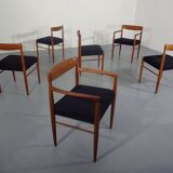 Danish Teak Dining Chairs by H. W. Klein for Bramin, 1960s, Set of 6