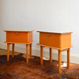 Pair of vintage bedside tables 60