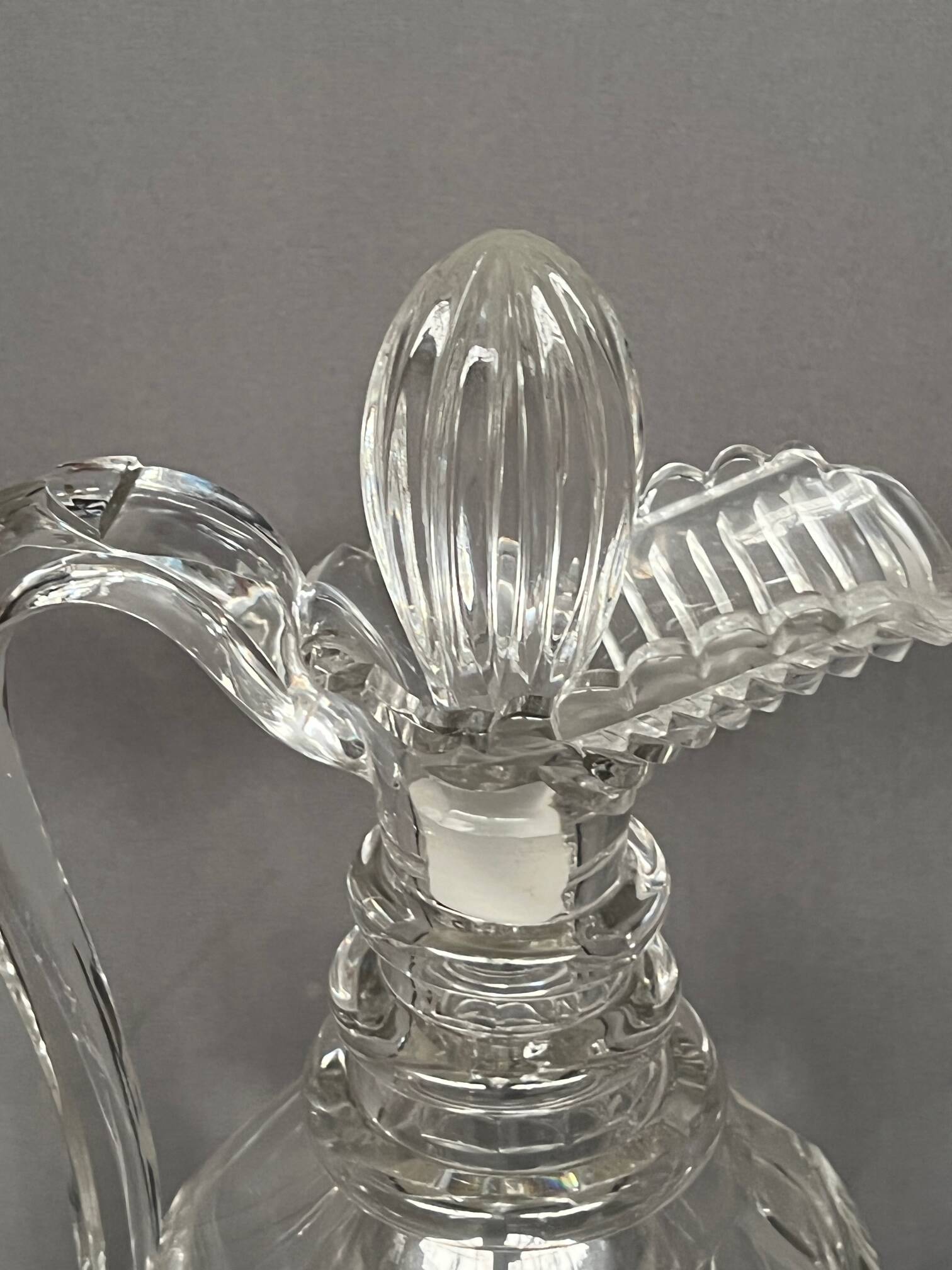 Antique solid crystal jug.