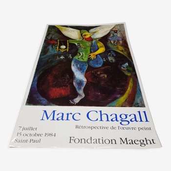 Affiche expo Marc Chagall 1984