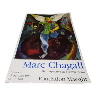 Affiche expo Marc Chagall 1984
