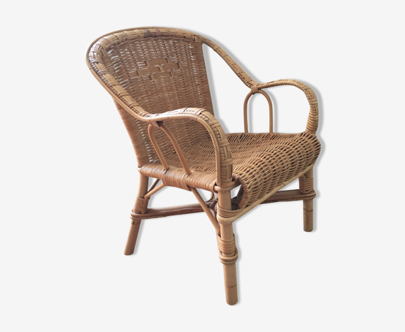 Fauteuil rotin enfant