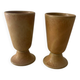 Pair of stoneware mazagrans, 1970