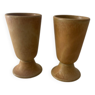 Pair of stoneware mazagrans, 1970